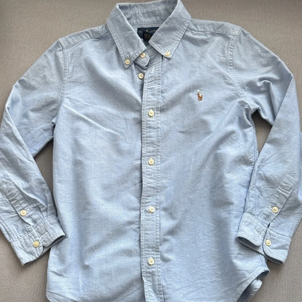 Ralph Lauren Sky Blue Oxford Shirt Kids Size 7
